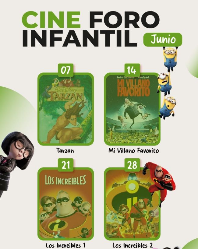 cine infantil junio 2026